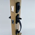 Gate Lock Door Locks Door Locks Lock Waterproof Gate Black Lever Door Handles Gate Lock
