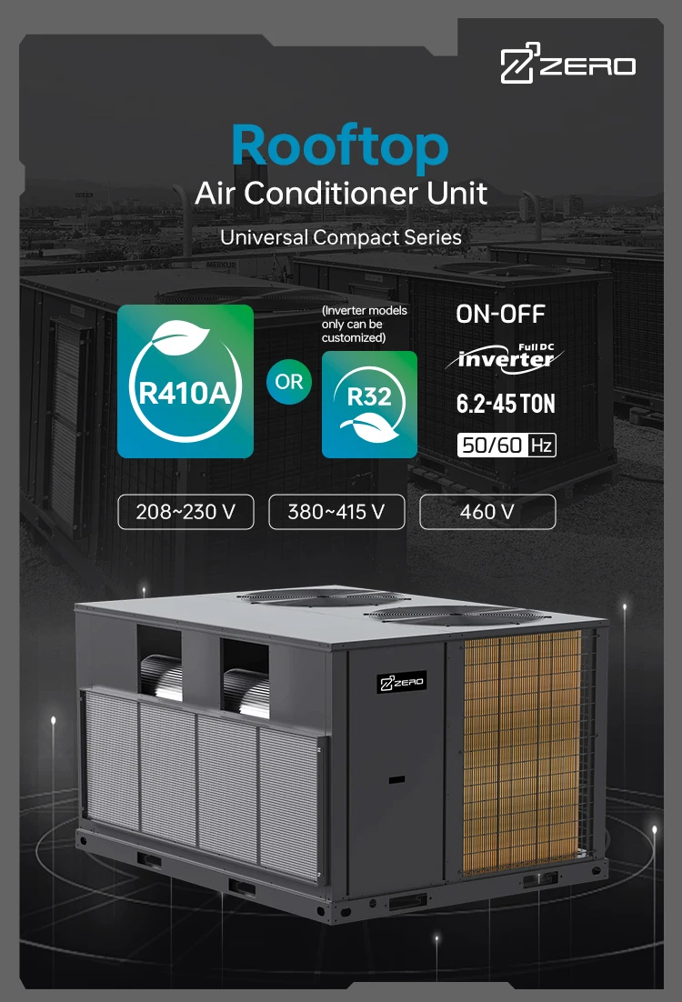 Industrial Rooftop Package Unit, ZERO, R410a, R32 - detail 2