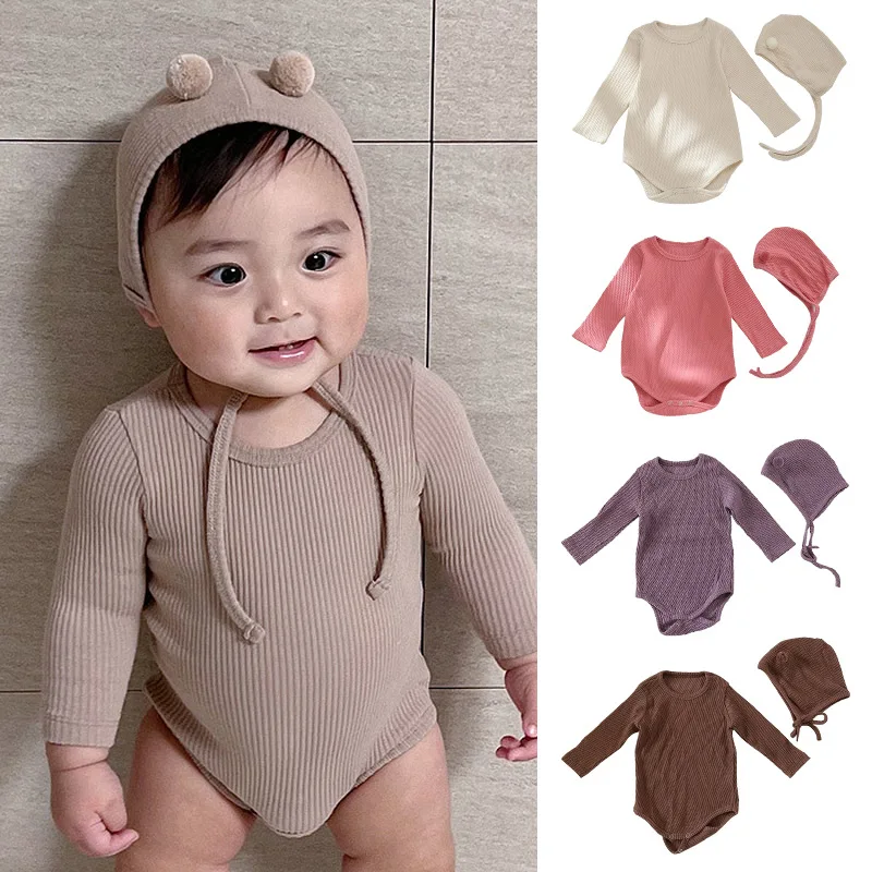 New trendy newborn infant baby clothing winter thicken warm hooded girls jumpsuits baby rompers suits with zipper