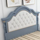 Wood Furniture Wood Elegant Paris Chic Bule Wood Frames Wooden Furniture Bedroom King Bed Set