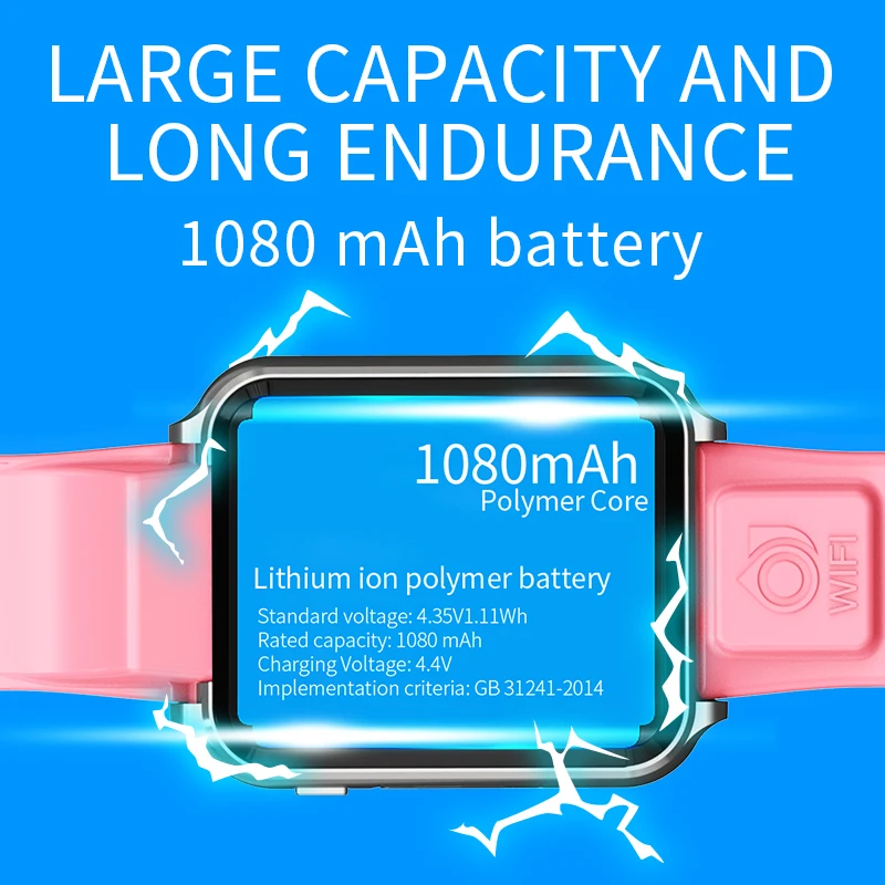 Large Capacity Android 4g Sport Googleplay Smart Watch W5 For Men Women