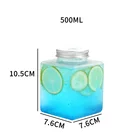Pet Juice Bottle Cheap Square PET Portable Transparent Juice Disposable Plastic Bottle