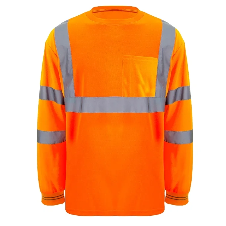 safety orange long sleeve shirt