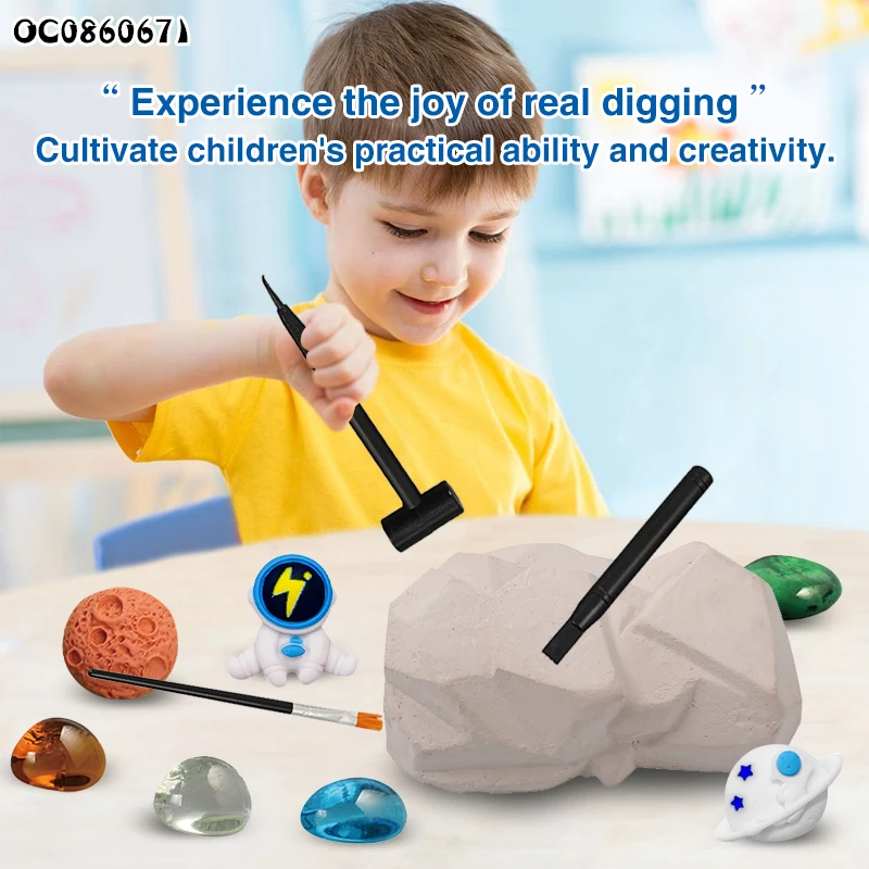 Custom fossil archaeology excavation novelty educational games toys for kids learning boys