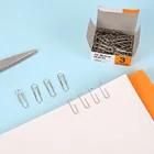Fixed Easily Quality 28mm 100pc Flat Round Metal Silver Paperclips Office Supplies Paper Clips