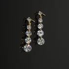 Earrings 925 Silver Earrings Design Unique Jewelry Accessories Colorful Gem Diamond Pendant