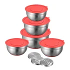 Bowls Kitchen Accessories Dinnerware Stainless Steel Mixing Bowls With Lids