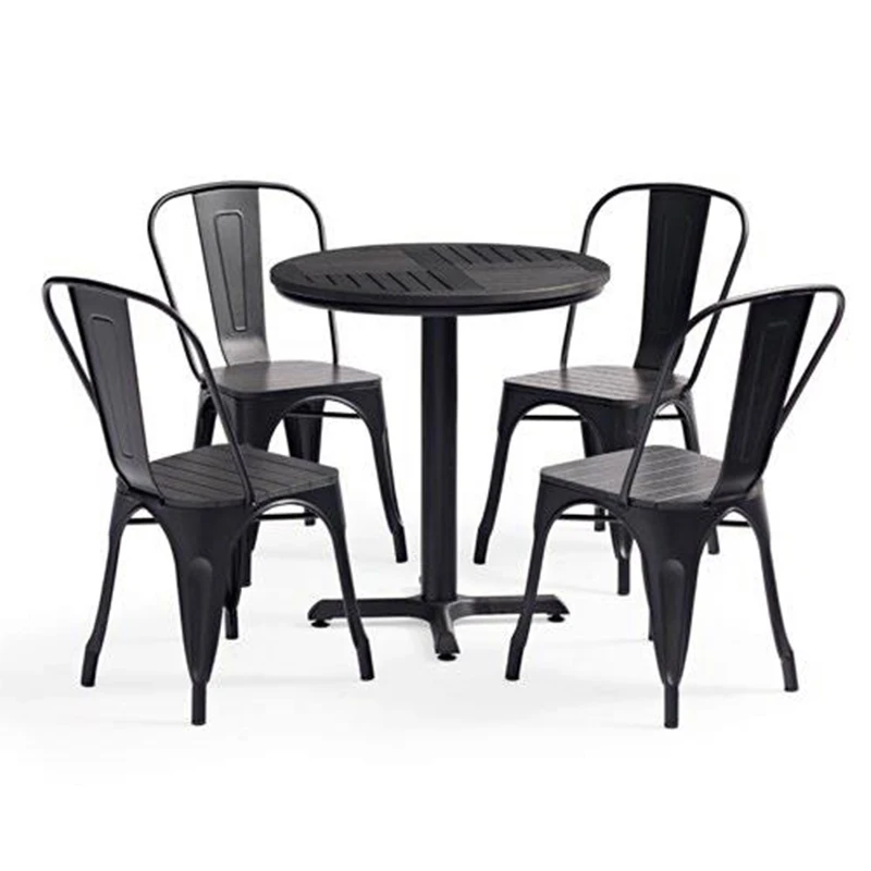 black indoor bistro set