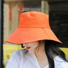 Ladies Korean Style Fashion Beach Hiking Sun Hat Foldable Hat Outdoor Practical Summer Bowknot Visors Solid Travel