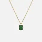 Agate Pendant Fashion Men Jewelry Stainless Steel Crystal Agate Gemstone Pendant Beetle Necklace