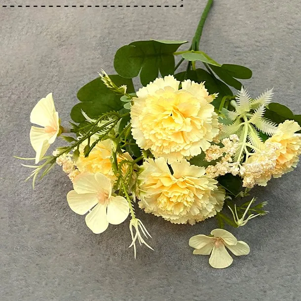 Cheap Price Artificial Flowers Wholesale Carnation Flower Head for Home Decoration Mother's Day Gift