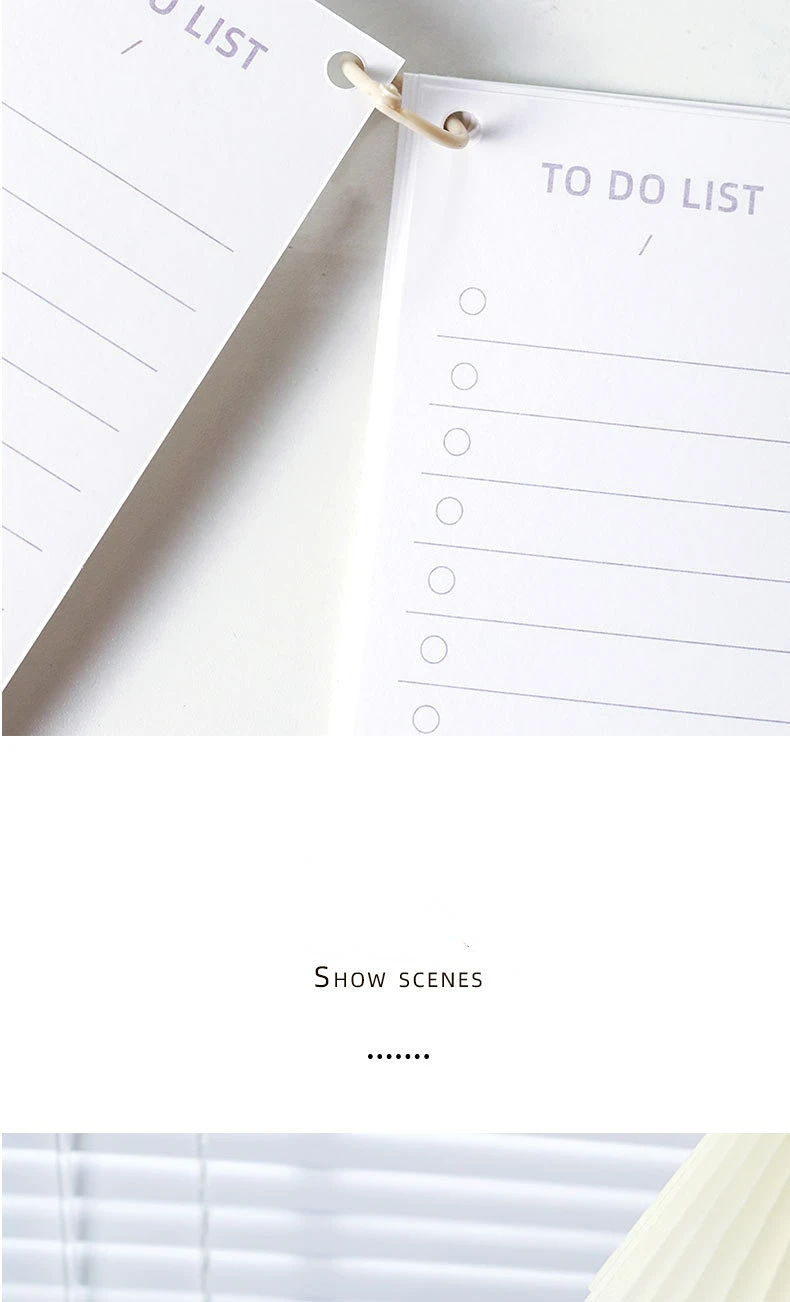 Simple Time Planner Memo Pad Creative Ring Clasp Student Horizontal