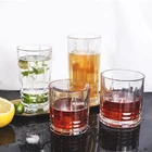 Glass Glass Glass 340ml Engraved Diamond Clear Custom Whiskey Glass Tumbler For Hotel Restaurant KTV