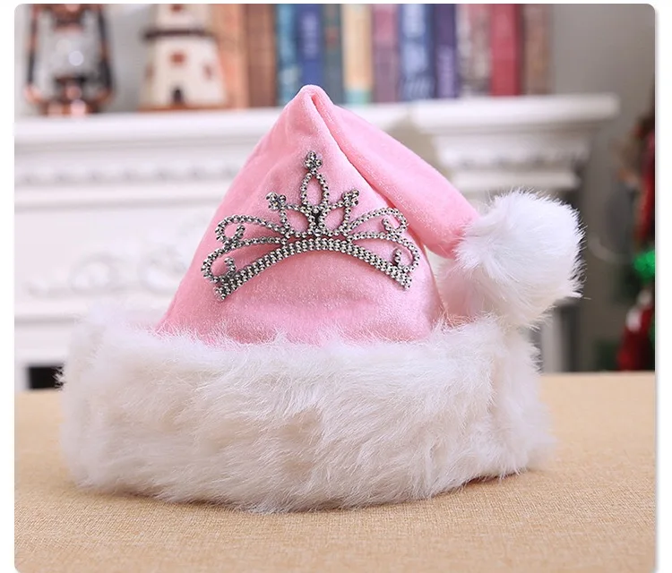 pink princess santa hat