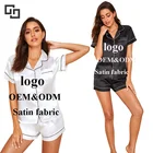 Sleepwear Sets Chinese Satin Pajamas Custom Summer Sleepwear Short Pyjama Sets Women Silk Satin Pajamas