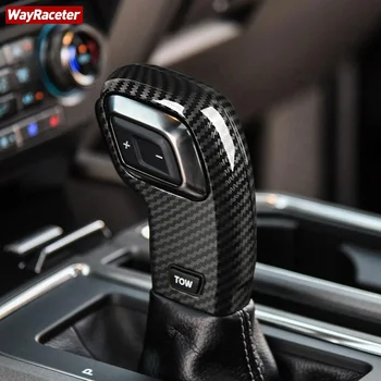 car accessories Carbon Fiber Gear Shift Knob Cover FOR Ford F150 13th Gen 2015-2020