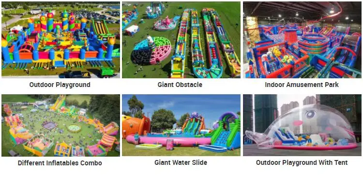 Commercial Use Large  Inflatable Bouncy Castle Funny Inflatable Jumping Castle Obstacle Fun City