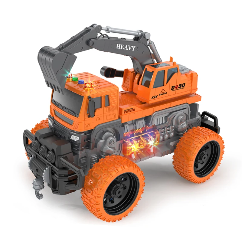 1:16 scale electric excavator toys cars and trucks with light music