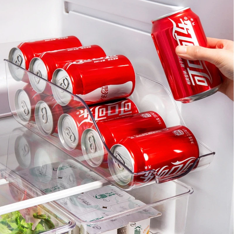 Refrigerator and Freezer Drink Holder Storage Can Drink Organizer for Fridge Drawer Pull Out