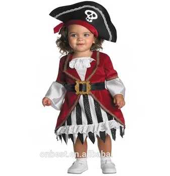 Onbest kids captain pirate girl halloween costume cheap pirate costume