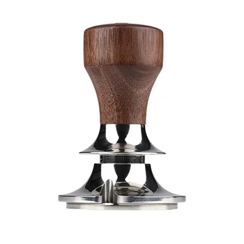 51/53/58mm Espresso Coffee Tamper Constant Pressure Adjustable Height Stainless Steel Flat Base Calibrated Barista tools