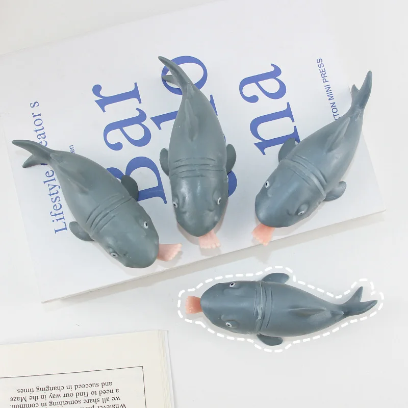 Pop Up Squishy Biting shark Stress Relief Fidget Toys  Squeeze Toy For Birthday Gifts Pop Up Squishy Biting shark