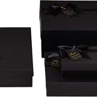 Box For Gift Custom Logo Printing Lid And Base Packing Box For Xmas Gift Clothing Scarf Packaging