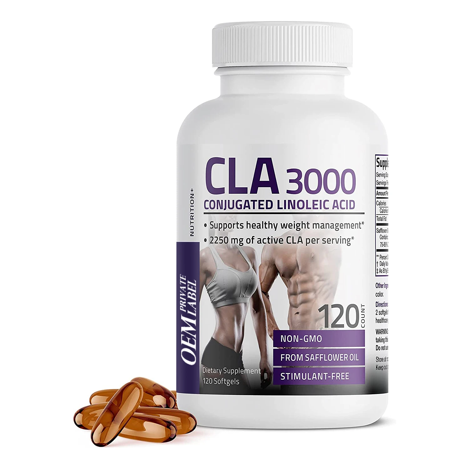 Cla Capsules 3000 Lean Muscle Mass Sport Supplement Cla Softgel Capsule Weight Gainer Weight