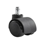 Gray Wheels Wheel New Items Parts 50mm Dark Gray Pu Stem Wheels Base Office Chair Swivel Caster Wheel