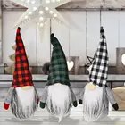 Christmas Ornaments New Christmas Ornaments Christmas Plaid Hat Rudolph Dolls Creative Faceless Dwarf Ornaments