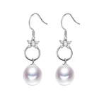Earrings Sterling Silver Freshwater Pearl Earrings 925 Sterling Silver Pearl Earrings With Modern Design