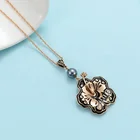 Bridal Sets Women Gold Bridal Luxury Hibiscus Flowers African Fashion Jewelry Sets Hawaiian Earrings Necklace