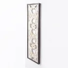 Brown Decor Slim Antique Brown Trim White Distress 3D MDF Carving Wall Decor Wood Carved Panel