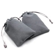 2023 microfiber suede jewelry pouch bags Custom logo printed velvet drawstring bag