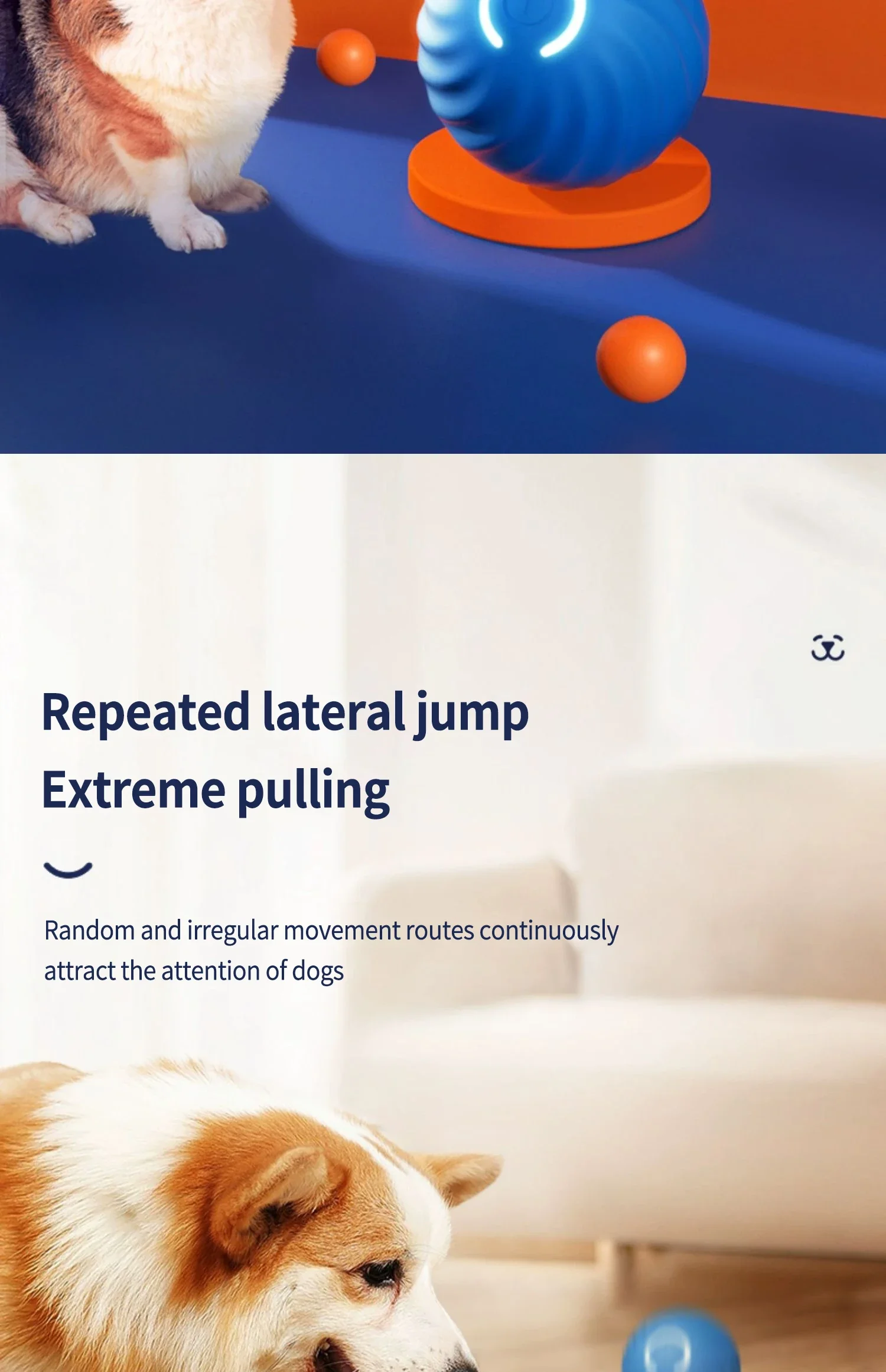 Smart Dog Toy Ball Electronic Interactive Cat Toy Moving Ball Automatic