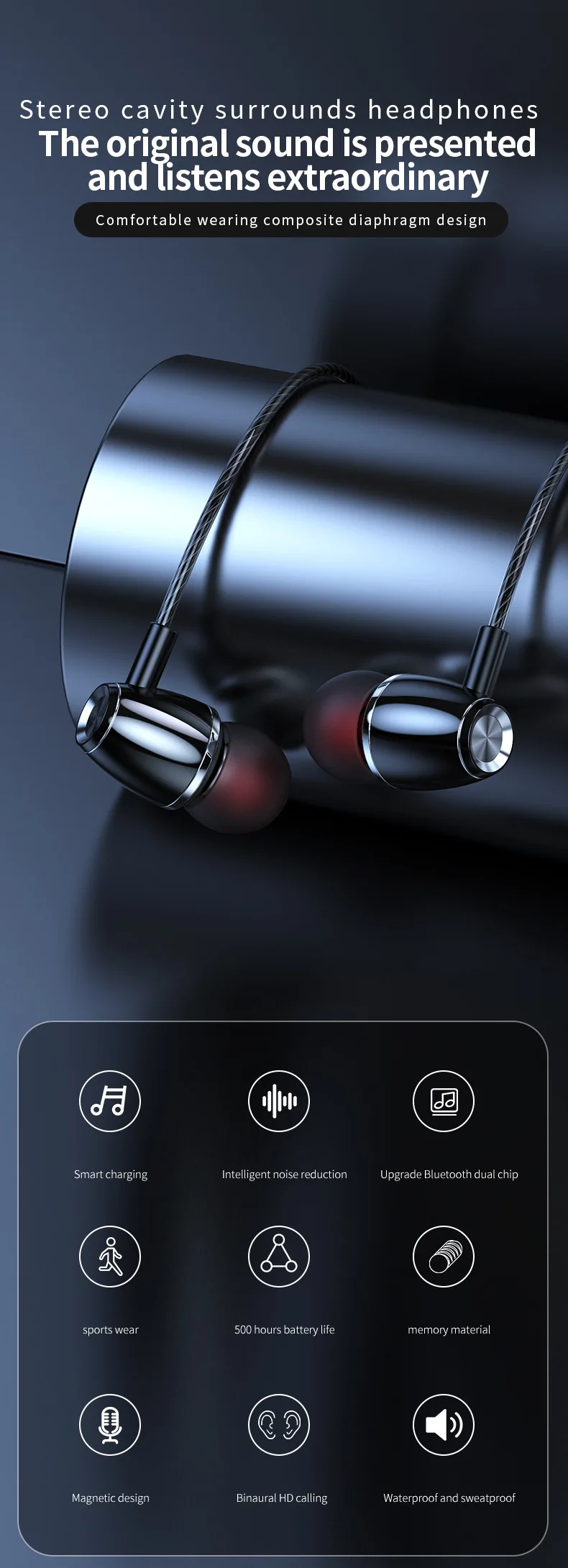 Metal Type-C 3.5mm In-ear Wired Earphone Microphone Headset Adjustable Heavy Bass ENC Noise Cancelling IPX5 Waterproof for