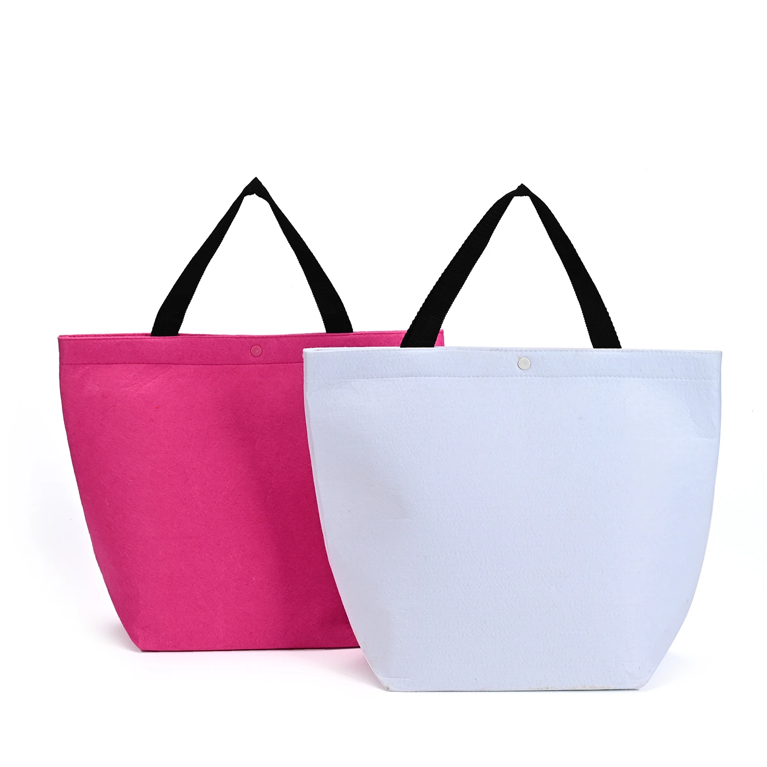 Hot Selling Eco-Friendly Custom Color Felt Tote Shopping Bag Wholesale Customizable Plain Design supplier