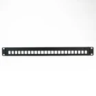 Port Rj45 UTP RJ45 Modular Jacks 24 Port Blank Patch Panel With Shutter