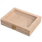 Wooden Crafts Customized Wholesale Unpolished Wooden Box Wooden Jewelry Box Crafts Wooden Box