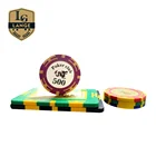 Chips Casino Poker Chips Custom Logo Sticker Cheap Square Clay Iron Poker Chips