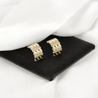 Earrings 14k Zircon Earring Trendy Women Earrings 14K Gold Inlaid Zircon Fashion Stud Earrings