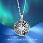 Abalone Shell Pendant Abalone Necklace 925 Sterling Silver Abalone Shell Jewelry North Star Pendant Necklace