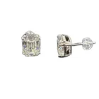 Diamond Earrings Earrings OEVAS 925 Silver Wholesale Ladies Shiny 8*10mm Diamond Jewelry High Jewelry Earrings