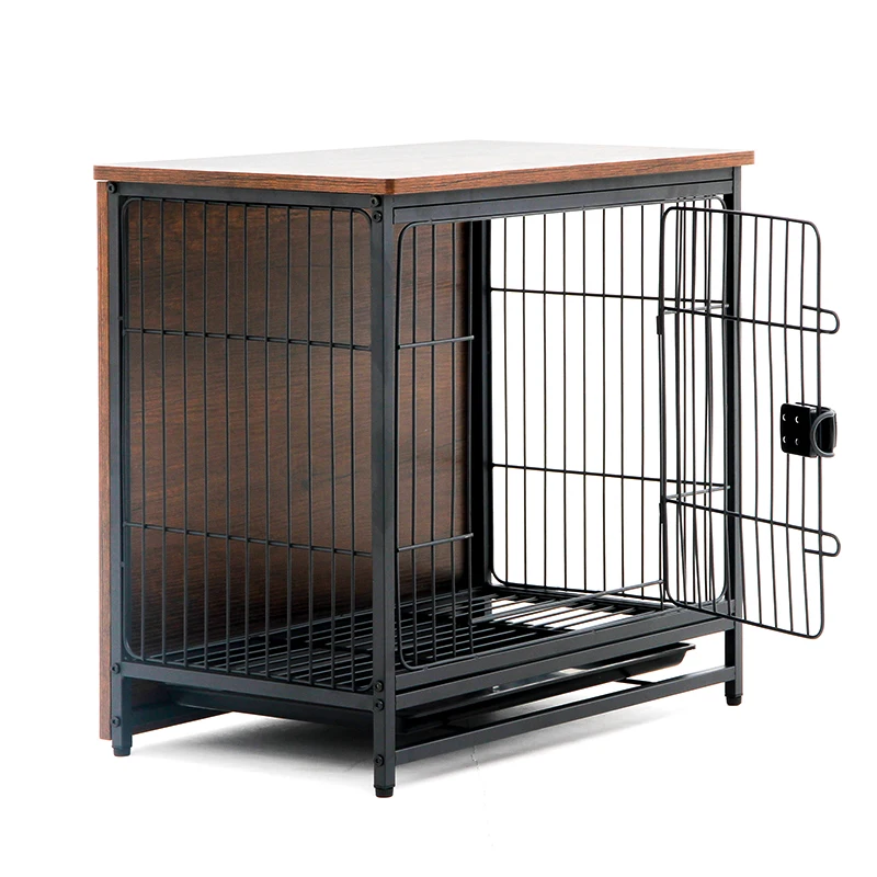 solid steel dog cage