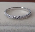 Band Diamond Eternity Band Ring High Quality 5mm Gemstone 18K White Gold Round Moissanite Diamond Ring