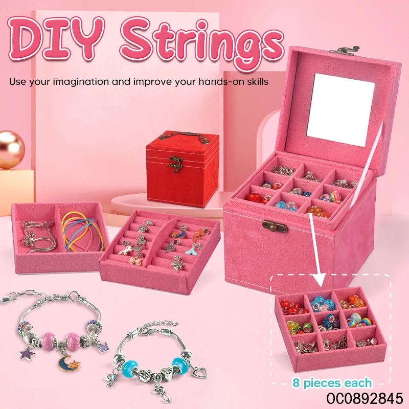Girls diy bead set jewelry findings handmade diy for cute bracelet making kit