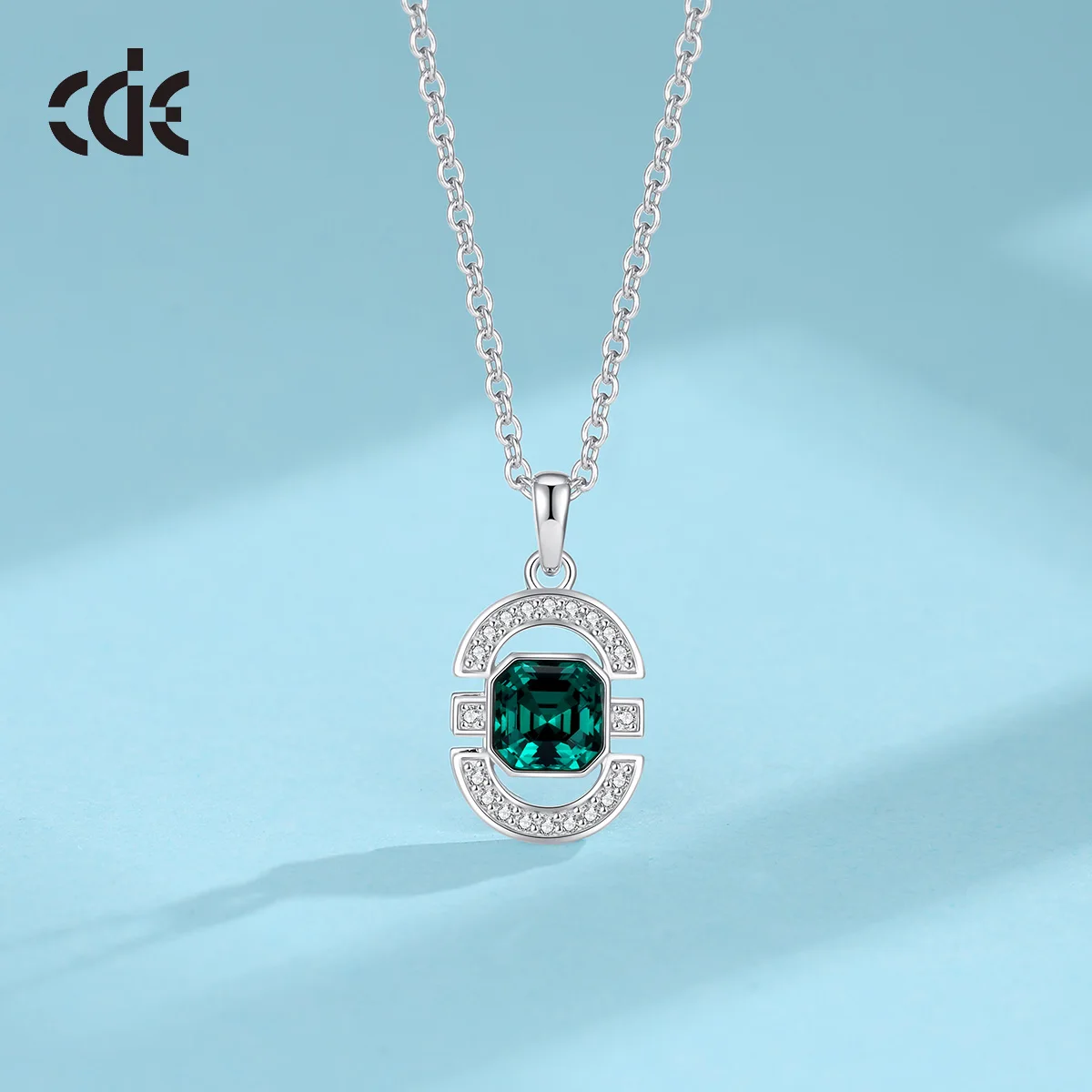CDE YN1021 Trendy Jewelry 925 Sterling Silver Wedding Necklace 2023 DIY Austrian Crystal Necklace Gemstone Necklace For Women