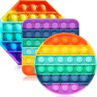 Toy Gift New Silicone Rainbow Mini Push Pop Bubble Fidget Sensory Toy For Kid Educational Toy Gift