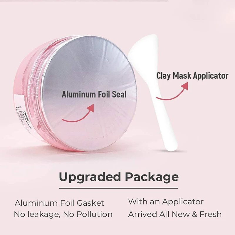 Australian Private Label Rose Pink Face Clay Facial Mask Kaolin Niacinamide Collagen Hyaluronic Acid Moisturizing & Anti Aging