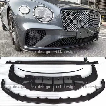 Carbon Fiber Front Bumper Lip Side Skirt Spoiler Rear Diffuser Body Kit For Bentley Continental GT Limited Edition 2018-20